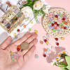 160Pcs Frosted Transparent Glass Charms PALLOY-ME00024-4
