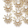 Brass Micro Pave Cubic Zirconia Pendants X-KK-S354-099-NF-1