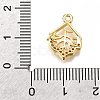 Brass Micro Pave Cubic Zirconia Pendants KK-D385-02G-04-3