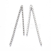 Brass Rhinestone Cup Chains Tassel Big Pendants X-KK-R129-08P-2