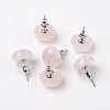 Half Round Dome Natural & Synthetic Mixed Stone Stud Earrings EJEW-L171-M-3