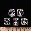 Transparent Printed Acrylic Beads MACR-S374-09A-01-4