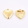 Brass Pendant Cabochon Settings ZIRC-E149-20G-1