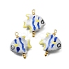 Ocean Themed Hand Painted Ceramic Porcelain Pendants PR-CBA0027-05G-01-1
