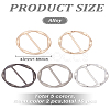 10Pcs 5 Styles Zinc Alloy Tri-Glide Adjuster Buckles FIND-LP0002-83-2