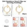 20Pcs 304 Stainless Steel Clip-on Earring Findings STAS-BBC0003-25-2