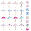 16Pcs Acrylic Umbrella Charms Pendants Acrylic Dangle Charm with Brass Loops for Jewelry Necklace Earring Making Handmade JX313A-1