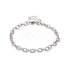 Non-Tarnish 304 Stainless Steel Cable Chain Bracelet for Men Women BJEW-E031-01P-03-1
