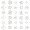600Pcs 10 Styles ABS Plastic Imitation Pearl & Acrylic Bead Caps OACR-SC0002-36-7