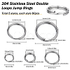 400pcs 5 Styles 304 Stainless Steel Split Rings STAS-SC0005-95-2