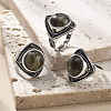 Natural Labradorite Adjustable Rings G-P560-03AS-05-1