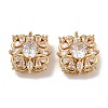 Brass Micro Pave Cubic Zirconia Beads KK-U037-03G-01-2