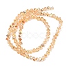 Electroplate Transparent Glass Beads Strands GL-CBA7A17-01A-09-4