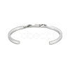 Non-Tarnish 304 Stainless Steel Cuff Bangles BJEW-K222-02P-3