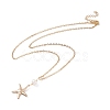 Starfish Pendant Neckelaces for Girl Women NJEW-JN03744-4