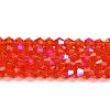 Transparent Electroplate Glass Beads Strands EGLA-A039-T4mm-L14-1