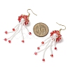 304 Stainless Steel Glass Seed Beads Jellyfish Dangle Earrings EJEW-MZ00553-02-4