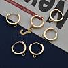 Brass Huggie Hoop Earring Findings KK-S350-069G-6