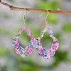 Acrylic Flower Dangle Earrings FS-WG4A50C-01-1