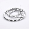 Round Non-magnetic Synthetic Hematite Beads Strands G-P061-66-6mm-2