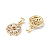 Brass Micro Pave Cubic Zirconia Pendants FIND-Z029-05G-2