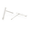 Brass Stud Earring Findings KK-S345-252P-2