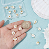 16Pcs 4 Styles Natural Cultured Freshwater Pearl Flat Round Pendants PALLOY-UN00033-4