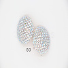 Alloy Rhinestone Half Round Stud Earrings FS-WGCEA49-05-1
