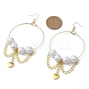 Stainless Steel Acrylic Imitation Pearl Dangle Earrings EJEW-JE05810-4