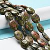 Natural Unakite Beads Strands G-L164-A-33-2