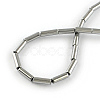 Tube Electroplated Non-magnetic Synthetic Hematite Beads Strands G-R259-38H-2
