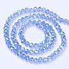 Electroplate Glass Beads Strands EGLA-A034-T8mm-B09-2