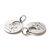 Non-Tarnish 304 Stainless Steel Charms STAS-D050-07P-07-3