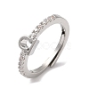 Rack Plating Brass Clear Cubic Zirconia Constellation Adjustable Rings for Women RJEW-S407-08P-08-1