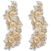 Polyester Embroidery Lace Cloth Patches AJEW-WH20070-069A-1