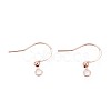Long-Lasting Plated Brass French Hooks with Coil and Ball KK-K204-137RG-1