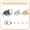 WADORN 12 Sets 3 Colors Zinc Alloy Double D Ring Clasps FIND-WR0010-83-2