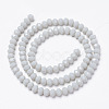 Opaque Solid Color Glass Beads Strands EGLA-A034-P4mm-D15-2