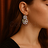 2 Pairs Alloy Toothed Wheel Dangle Stud Earrings EJEW-HY0001-19A-5