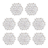 1-Hole Brass Micro Pave Clear Cubic Zirconia Shank Button BUTT-WR0001-07-1