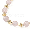 Natural Strawberry Quartz Round Beaded Bracelets for Women BJEW-JB13123-01-4