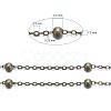Brass Flat Oval Cable Chains X-CHC018Y-AB-3