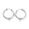 Tarnish Resistant 201 Stainless Steel Huggie Hoop Earring Findings STAS-P283-01K-P-1