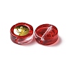 Transparent Spray Painted Glass Beads GLAA-I050-15I-3