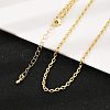 2.5MM Brass Cable Chain Necklaces NJEW-L356-04G-2