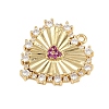 Brass Micro Pave Cubic Zirconia Pendants KK-I352-26G-02-2