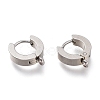 Tarnish Resistant 304 Stainless Steel Huggie Hoop Earrings Findings X-STAS-I167-01C-P-1
