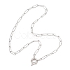 304 Stainless Steel Paperclip Chain Necklaces for Women NJEW-JN06034-02-2