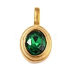 Golden Plated 304 Stainless Steel Rhinestone Pendants STAS-Q253-01G-04-1