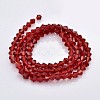 Faceted Bicone Glass Beads Strands X-EGLA-P017-3mm-12-2